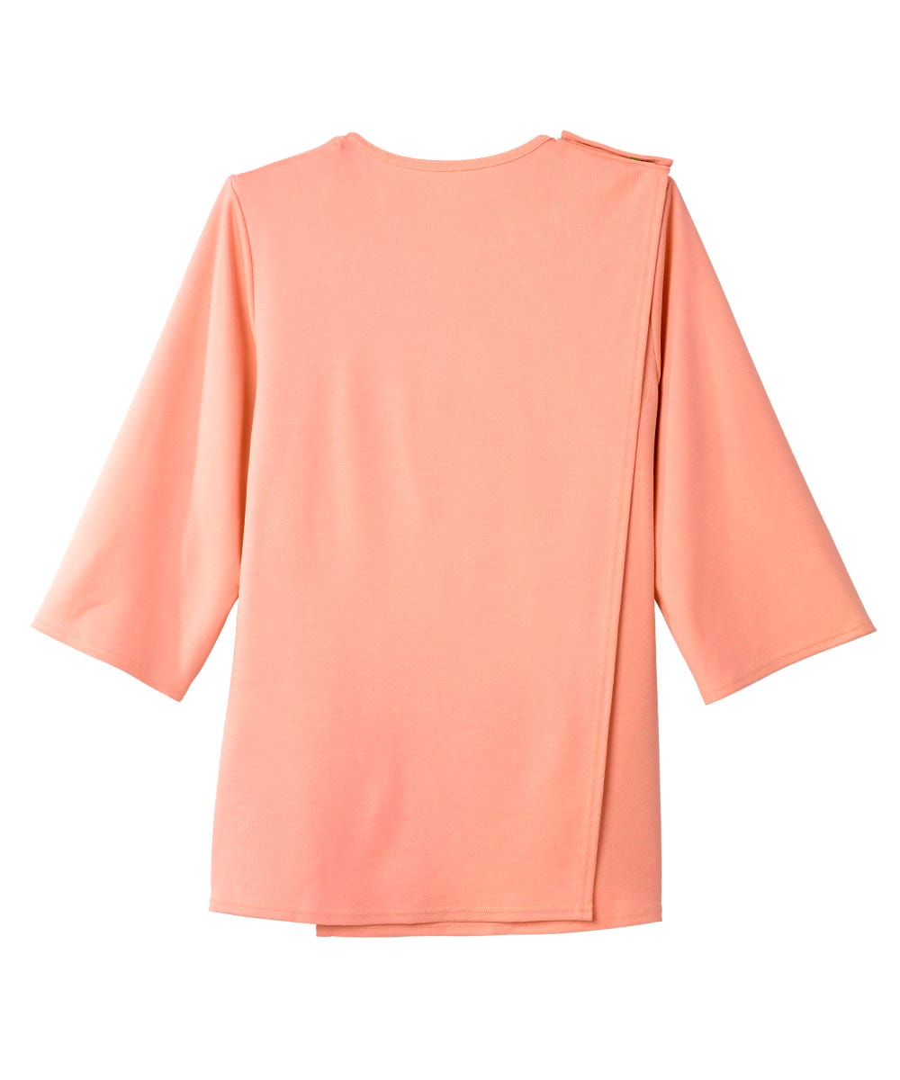 Women's Open Back 3/4 Length Sleeve Top with Embroidery