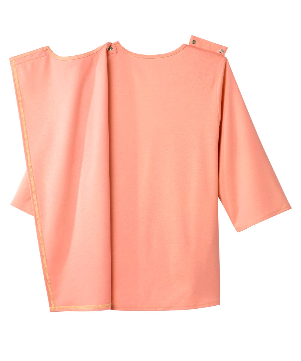 Women's Open Back 3/4 Length Sleeve Top with Embroidery