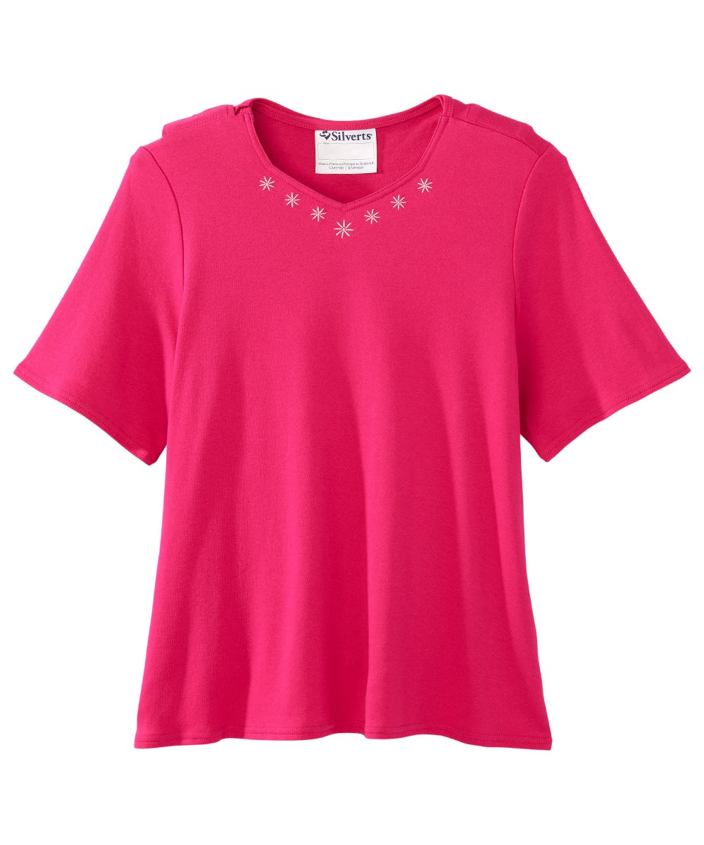 Women's Soft Embroidered Adaptive Top