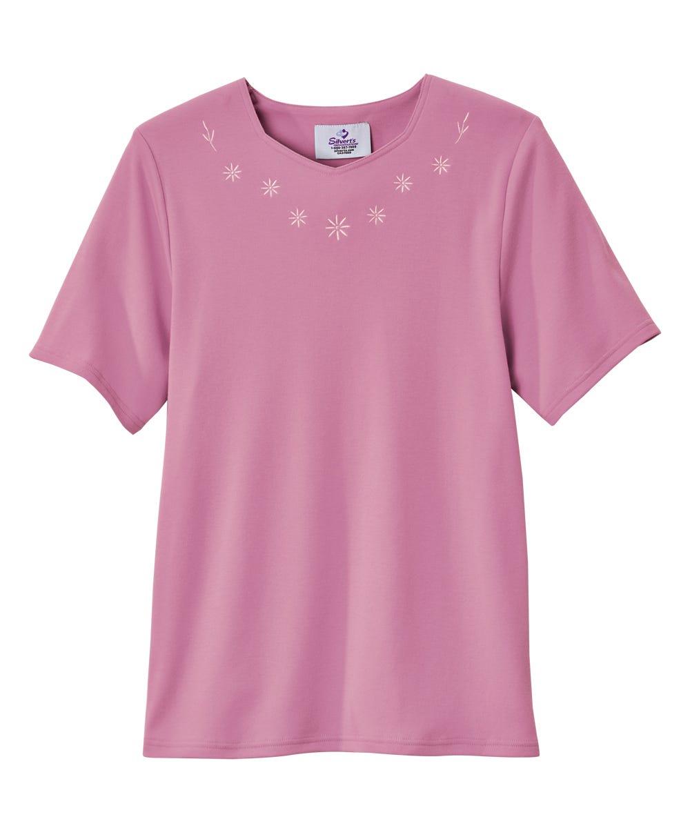 Women's Soft Embroidered Adaptive Top