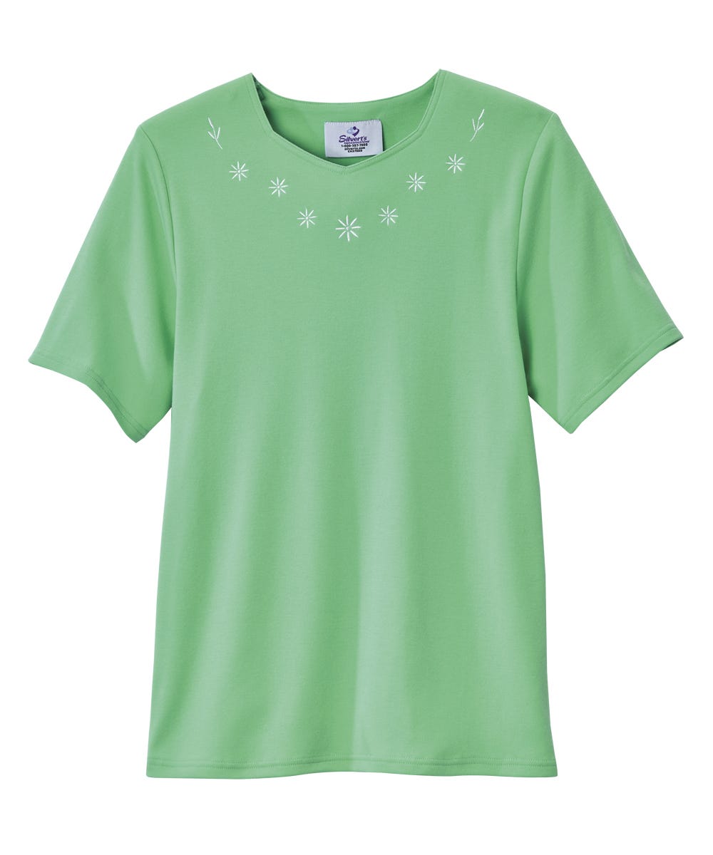 Women's Soft Embroidered Adaptive Top