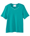 Women's Soft Embroidered Adaptive Top - Clearance