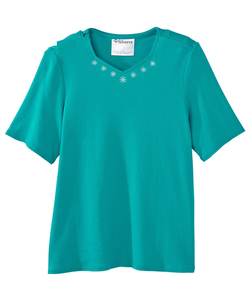 Women's Soft Embroidered Adaptive Top