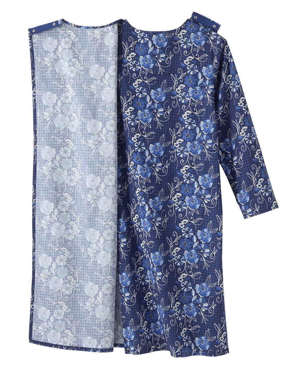 Women's No Peek Open Back Flannel Nightgown