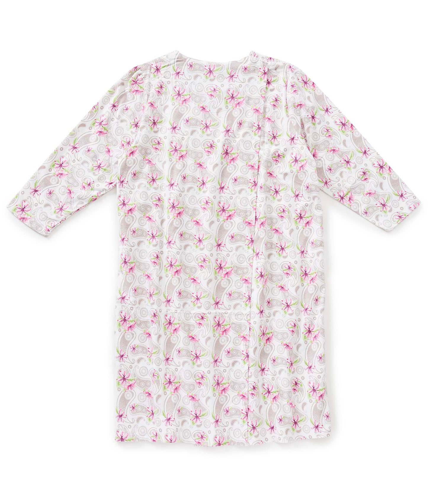 Women's No Peek Open Back Flannel Nightgown