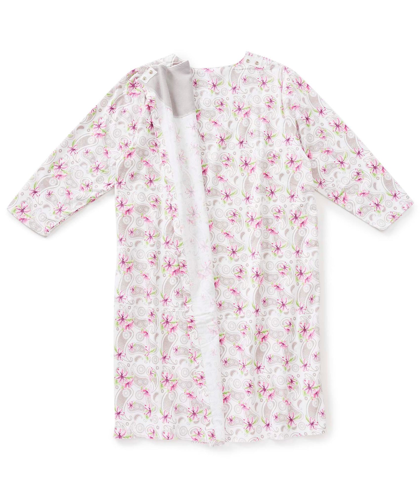 Women's No Peek Open Back Flannel Nightgown