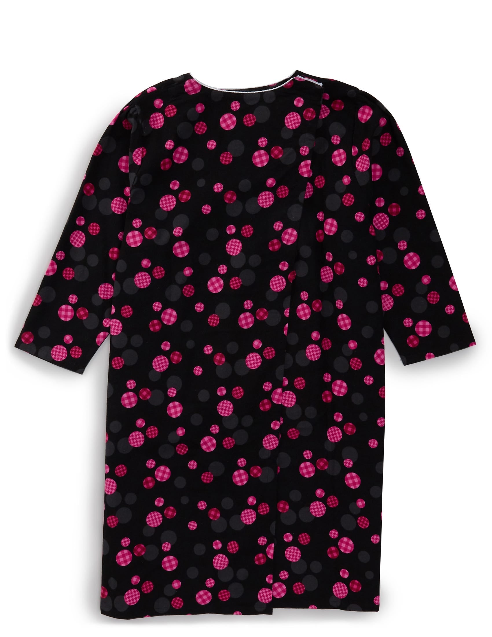 Women's No Peek Open Back Flannel Nightgown