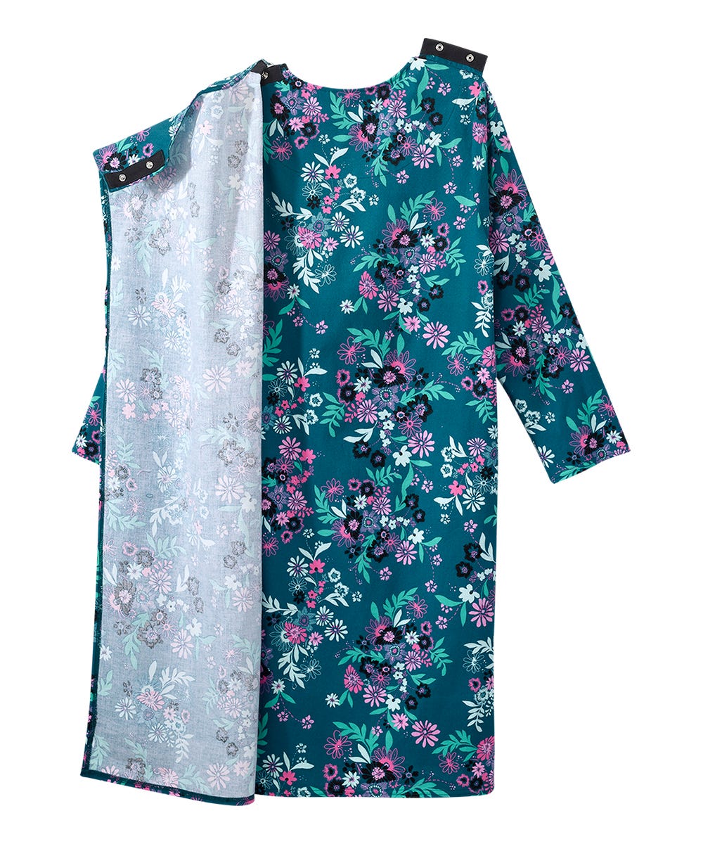 Women's No Peek Open Back Flannel Nightgown