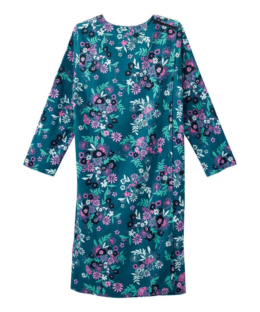 Women's No Peek Open Back Flannel Nightgown - Clearance