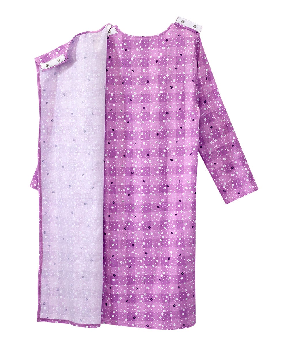 Women's No Peek Open Back Flannel Nightgown