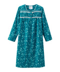 Women's No Peek Open Back Flannel Nightgown - Clearance