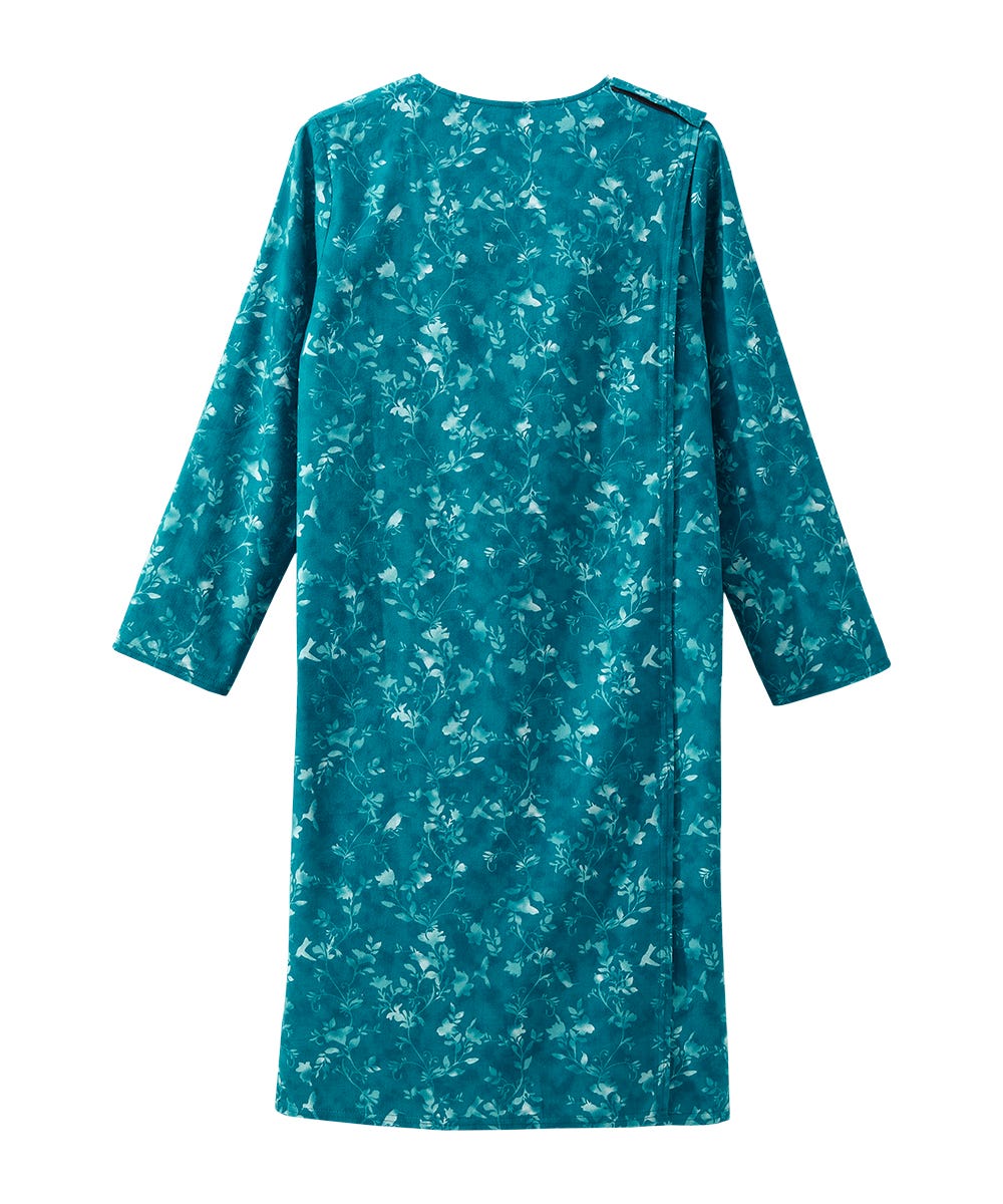 Women's No Peek Open Back Flannel Nightgown