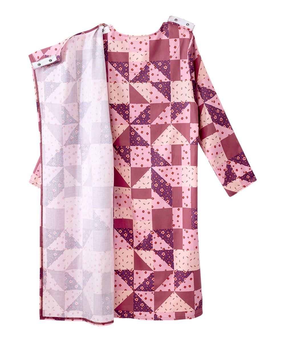 Women's No Peek Open Back Flannel Nightgown