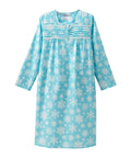 Women's No Peek Open Back Flannel Nightgown - Clearance