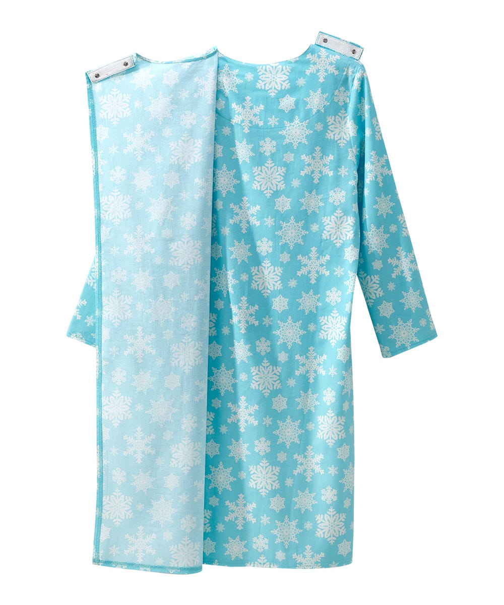 Women's No Peek Open Back Flannel Nightgown