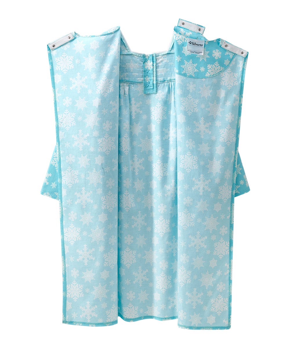 Women's No Peek Open Back Flannel Nightgown