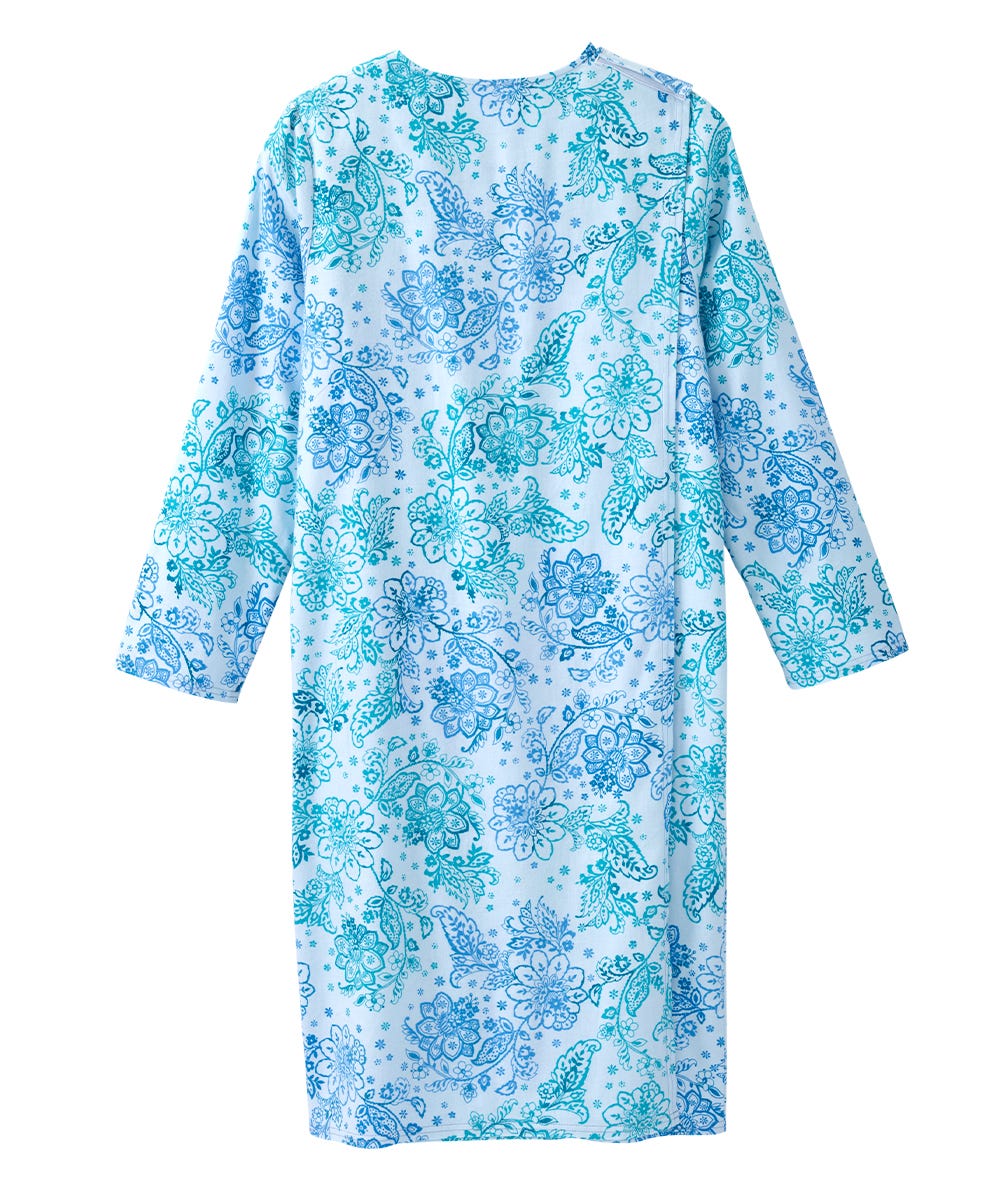 Women's No Peek Open Back Flannel Nightgown