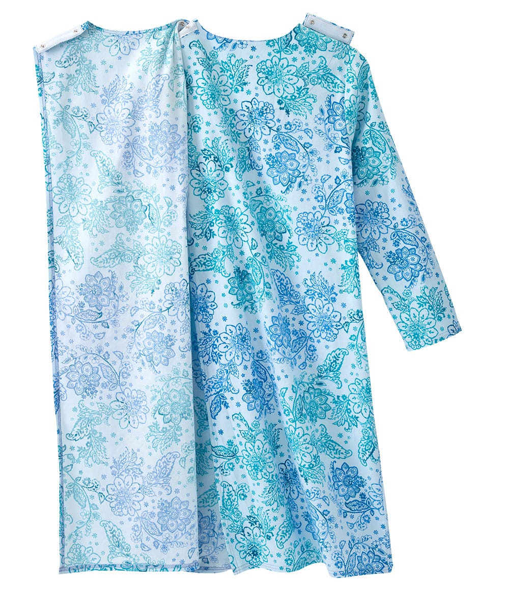 Women's No Peek Open Back Flannel Nightgown