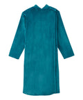 Women's Open Back Plush Nightgown with Zip Front