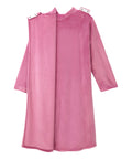 Women's Open Back Plush Nightgown with Zip Front