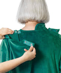 Women's Open Back Plush Nightgown with Zip Front