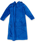 Women's Open Back Plush Nightgown with Zip Front