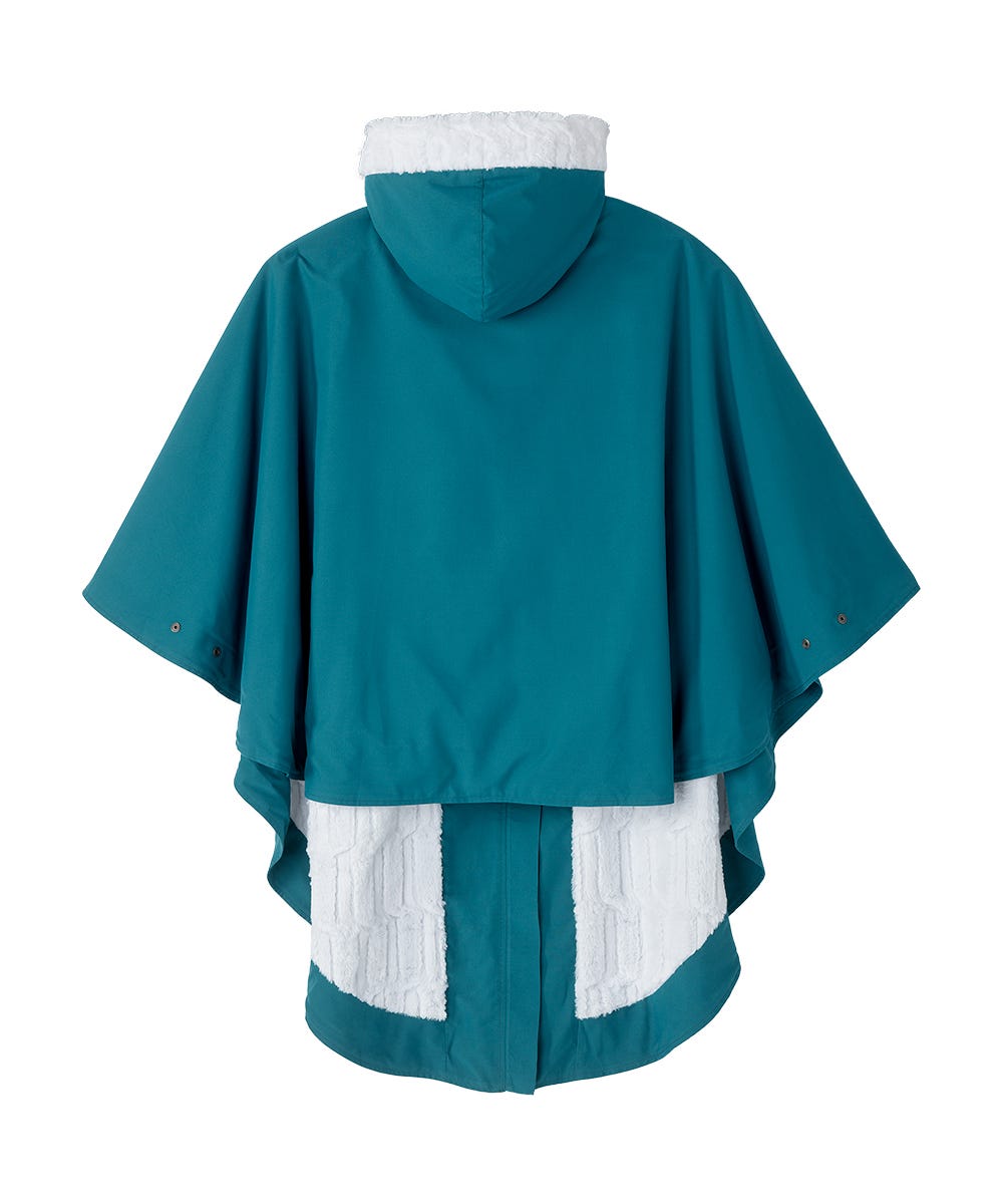 Unisex Luxurious Fur-Lined Winter Wheelchair Cape