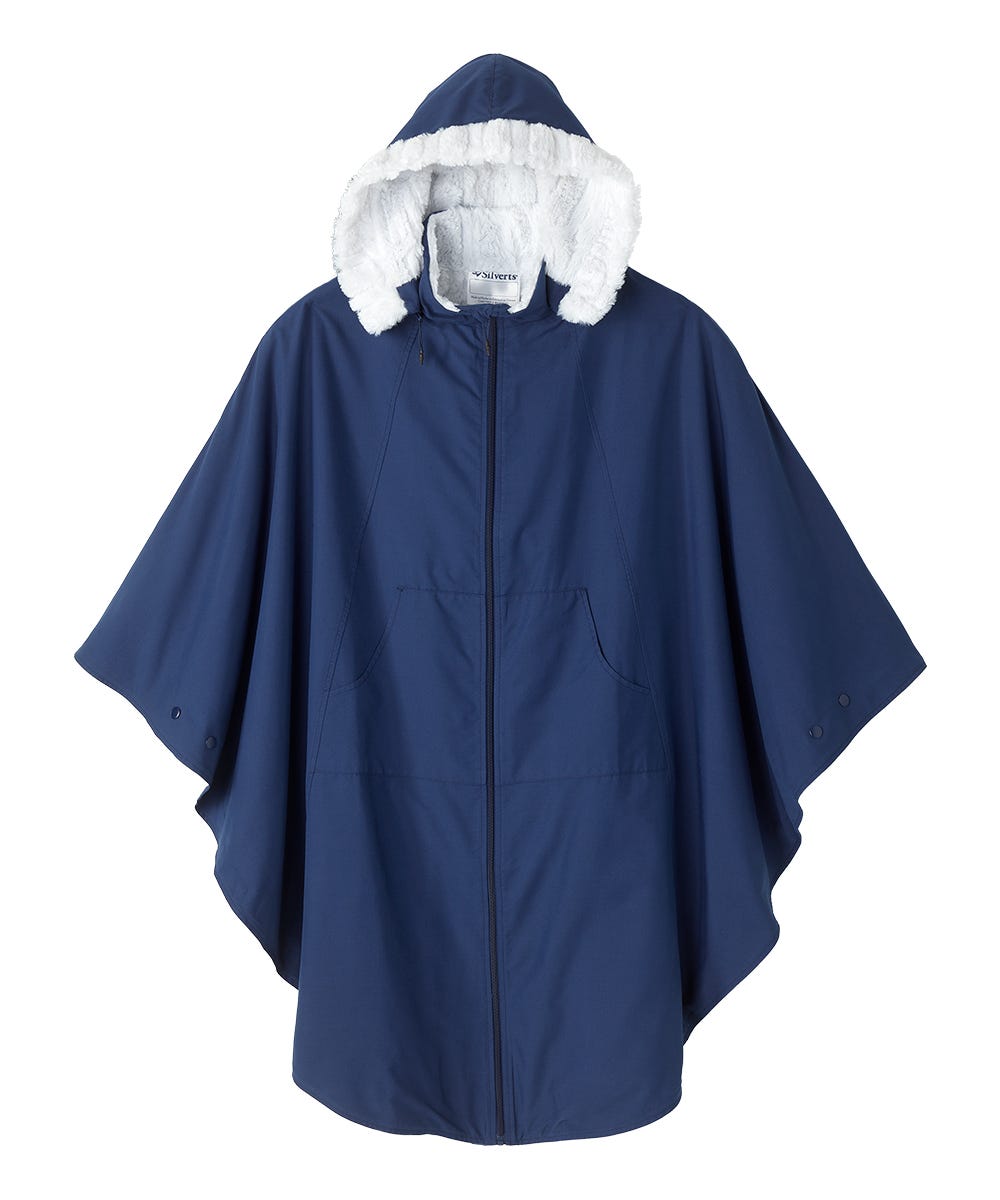 Unisex Luxurious Fur-Lined Winter Wheelchair Cape