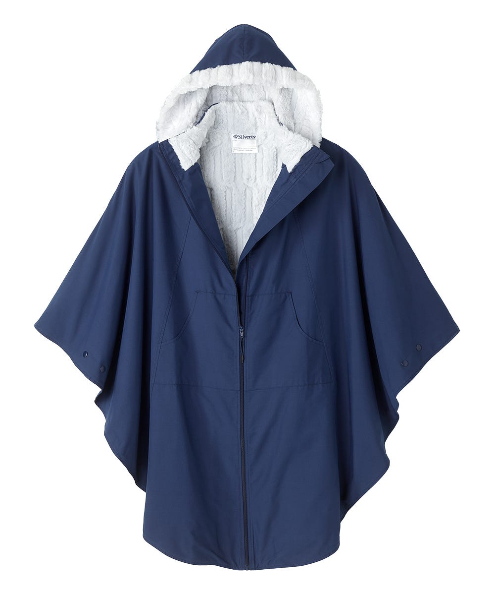 Unisex Luxurious Fur-Lined Winter Wheelchair Cape