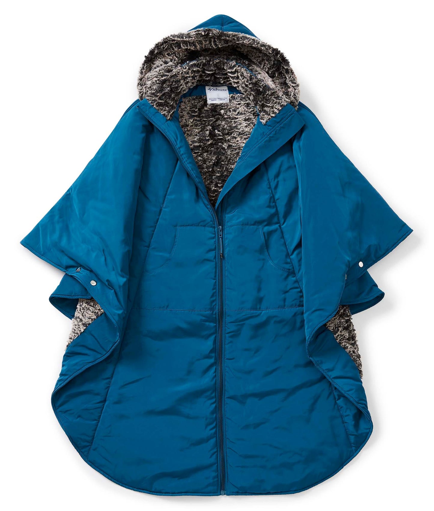 Unisex Luxurious Fur-Lined Winter Wheelchair Cape