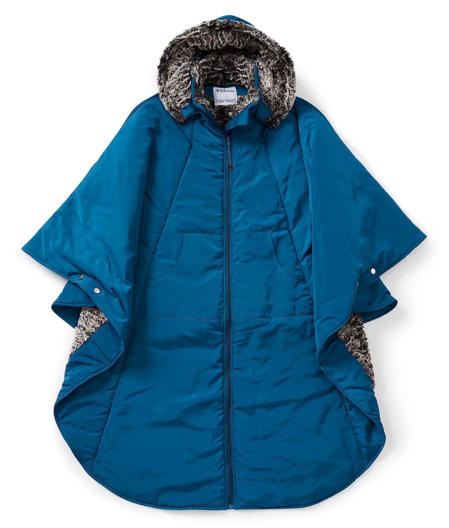 Unisex Luxurious Fur-Lined Winter Wheelchair Cape