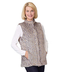 Women's Reversible Magnetic Snap Front Puffer Vest