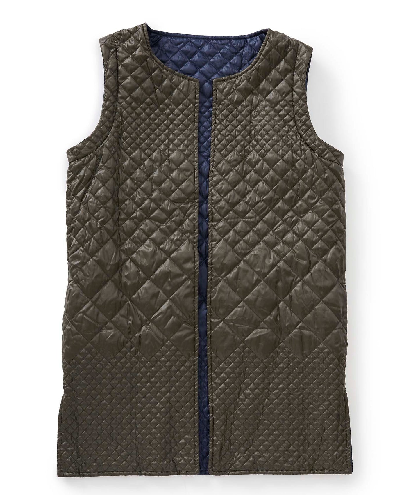 Women's Self Dressing Reversible Quilted Jacket with Detachable Sleeves