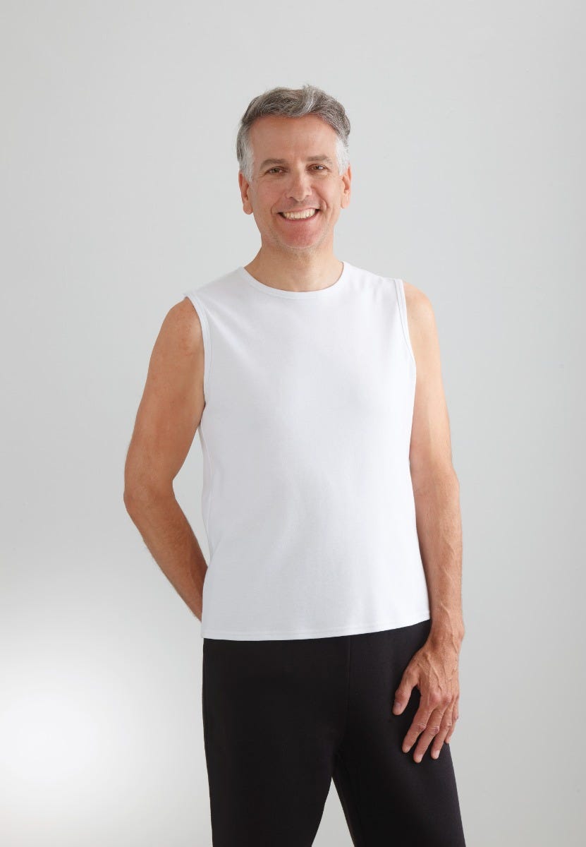 Mens Soft Modal Open Back Undervest