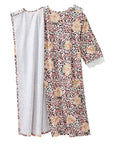 Women's Open Back V-Neck Lace Trim Nightgown