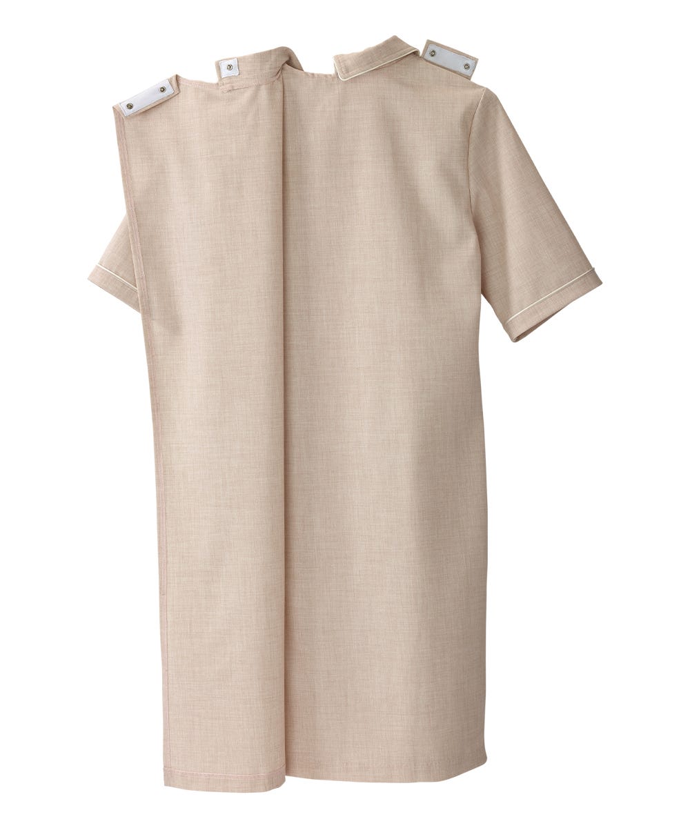 Women's Adaptive Open Back Embroidered Linen Dress