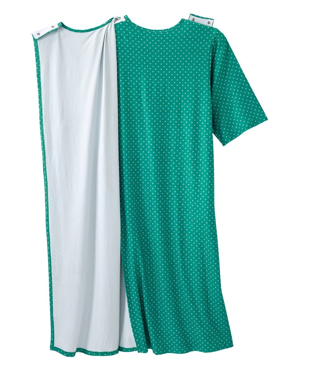 Women's Open Back Lace Trim Nightgown with Pockets