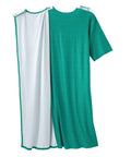 Women's Open Back Lace Trim Nightgown with Pockets
