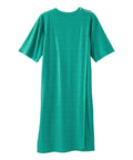 Women's Open Back Lace Trim Nightgown with Pockets