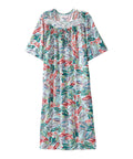 Women's Open Back Lace Trim Nightgown with Pockets