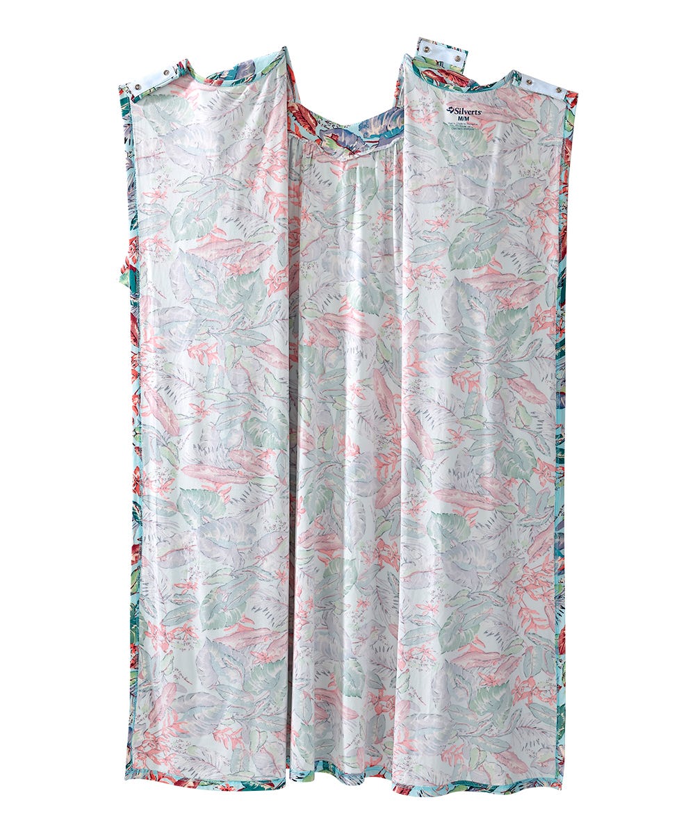 Women's Open Back Lace Trim Nightgown with Pockets