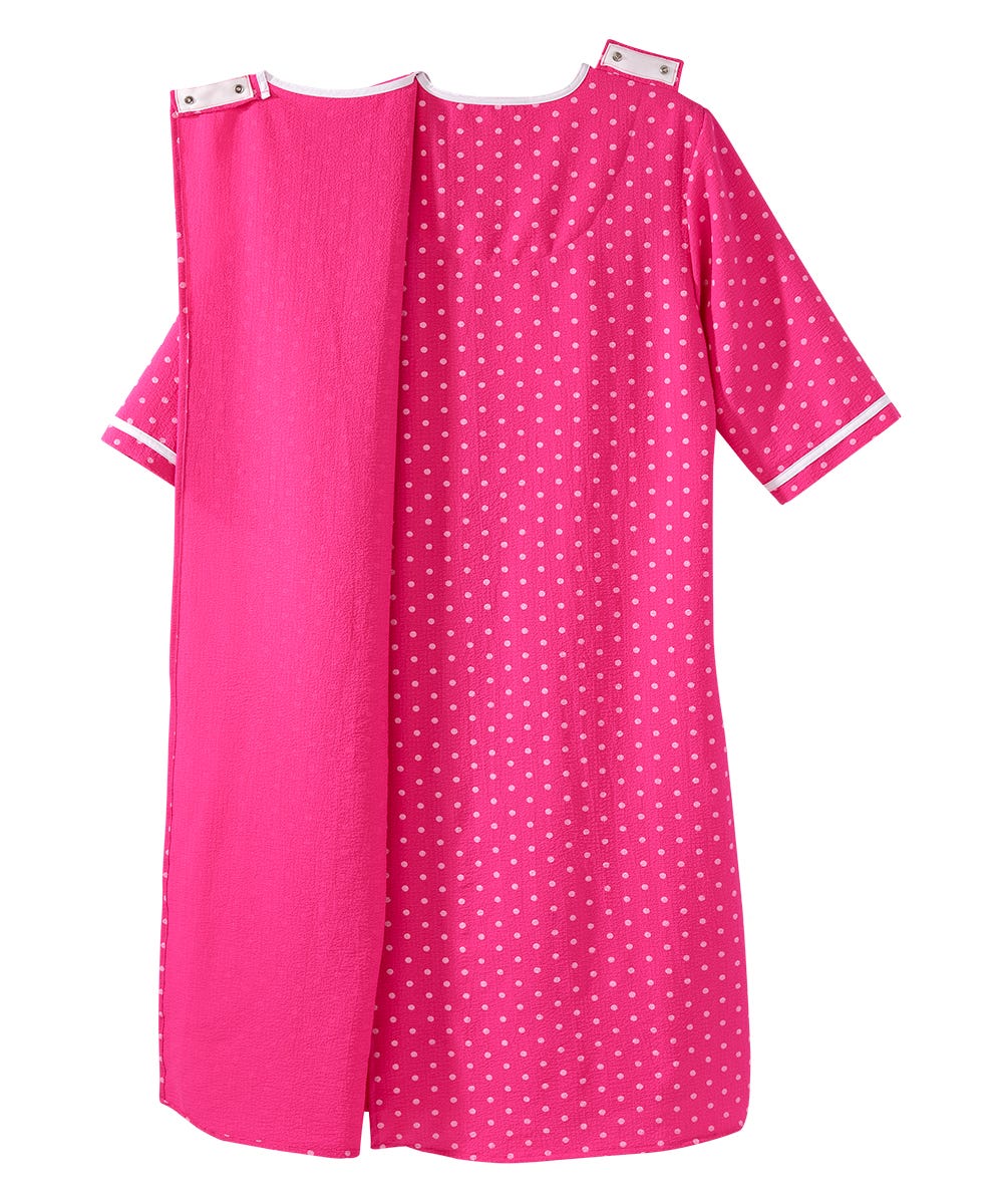 Women's Open Back Nightgown with Quarter-Zip