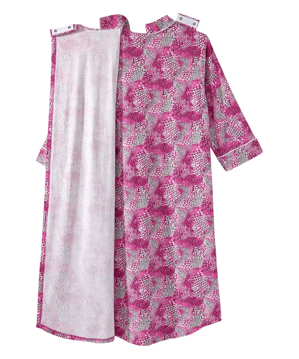 Women's Open Back Collared Nightgown
