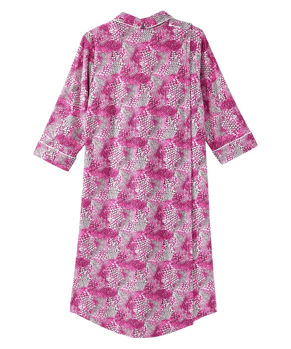 Women's Open Back Collared Nightgown