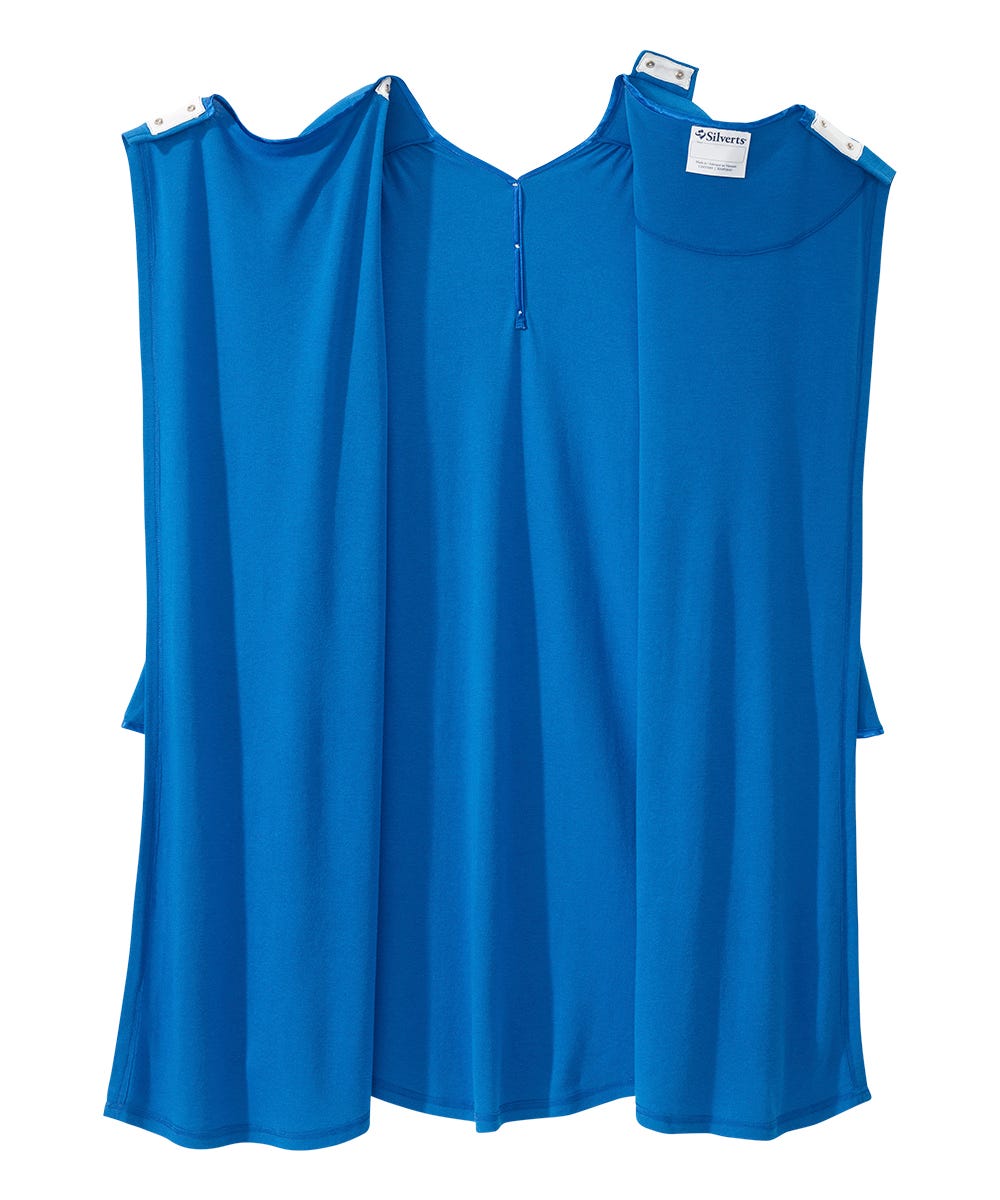 Women's Open Back Henley Nightgown