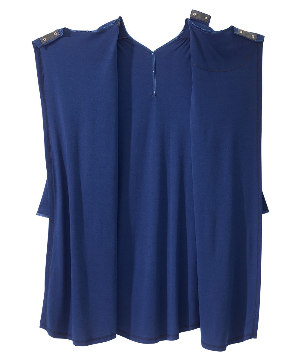 Women's Open Back Henley Nightgown