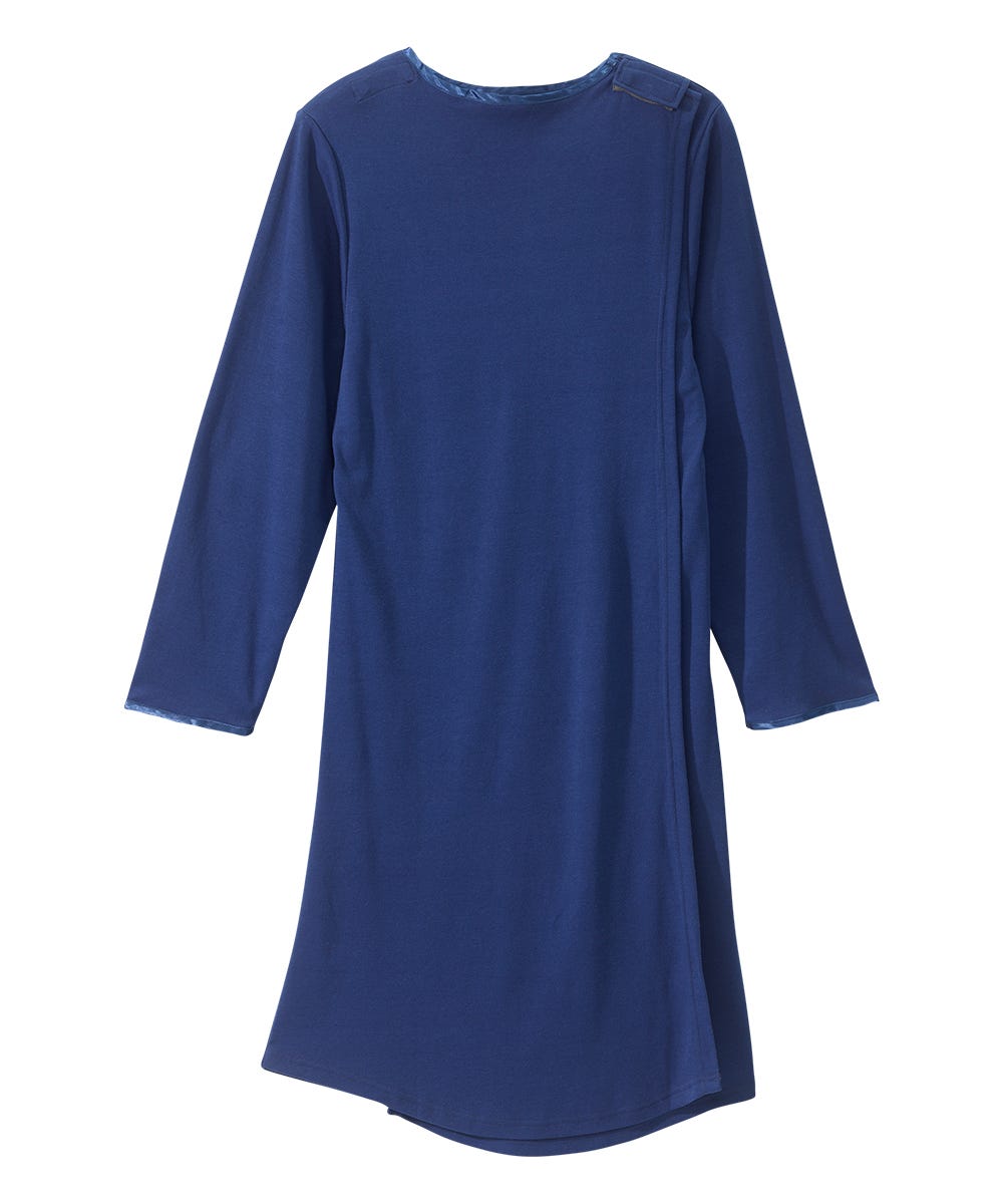 Women's Open Back Henley Nightgown
