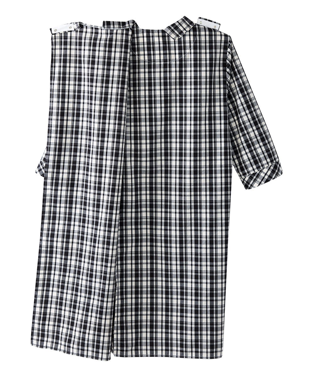 Men's Open Back Collared Nightgown