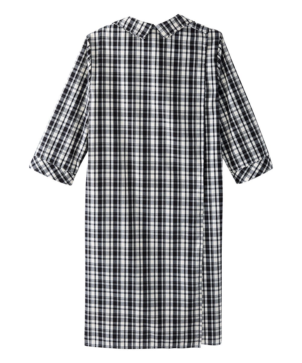 Men's Open Back Collared Nightgown