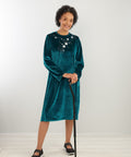 Women's Open Back Velvet Dress